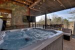 The Stickhouse: Lower Deck Hot Tub View